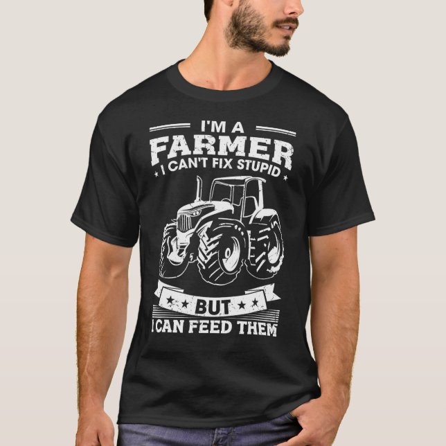 T-shirt Tracteur agricole amusant Je suis agriculteur Je n (Devant)