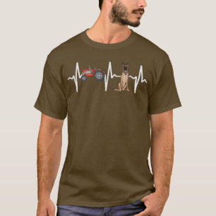 T-shirt Tracteur agricole belge Malinoi Amoureux des chien