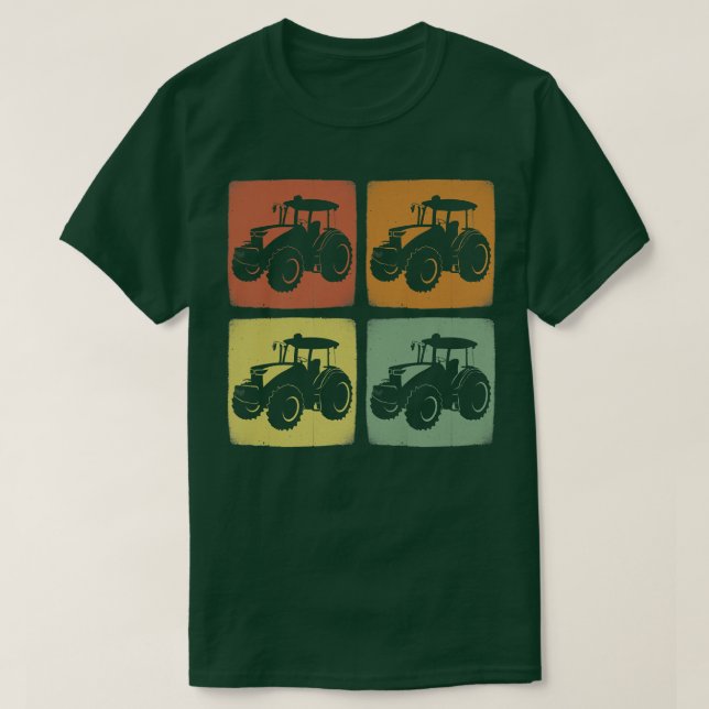 T-shirt Tracteur agricole vintage Rétro Fermier (Design devant)