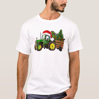 T-shirt Tracteur agricole Xmas