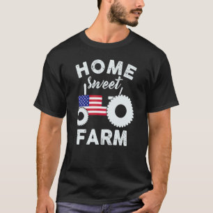 T-shirt Tracteur Américain Agriculteur Campagne Cheval Bét