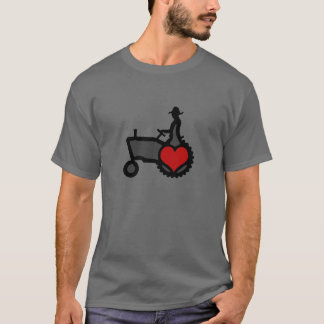 T-shirt Tracteur avec amour du coeur