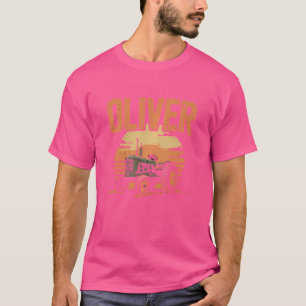 T-shirt Tracteur avec plaque personnalisée Oliver pour Oli