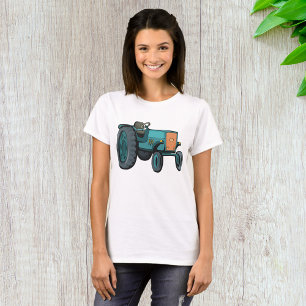 T-shirt Tracteur bleu vintage Vie de ferme