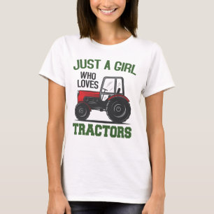 T-shirt Tracteur cool Aime Juste Une Fille Qui Aime Les Tr