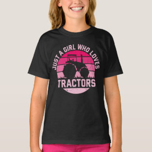 T-shirt Tracteur cool Aime Juste Une Fille Qui Aime Les Tr