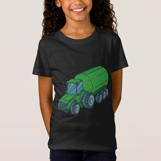 T-Shirt Tracteur de ferme vert (Devant)