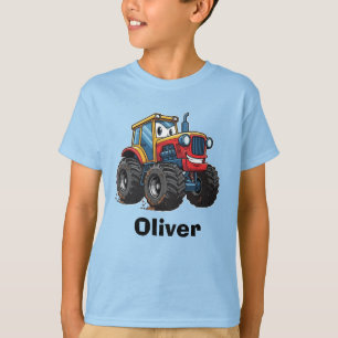 T-shirt Tracteur de monstre de dessin animé drôle et boueu