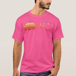 T-shirt Tracteur de rythme cardiaque agriculteur Tracteur