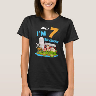 T-shirt Tracteur Farm Thème Fermier Anniversaire 7ème Im S
