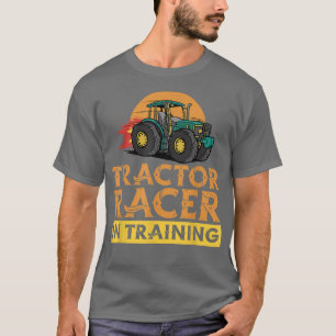 T-shirt Tracteur Racer Dans L'Entraînement Fermier Tracteu