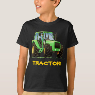 T-shirt Tracteur vert fait sur commande d'enfant