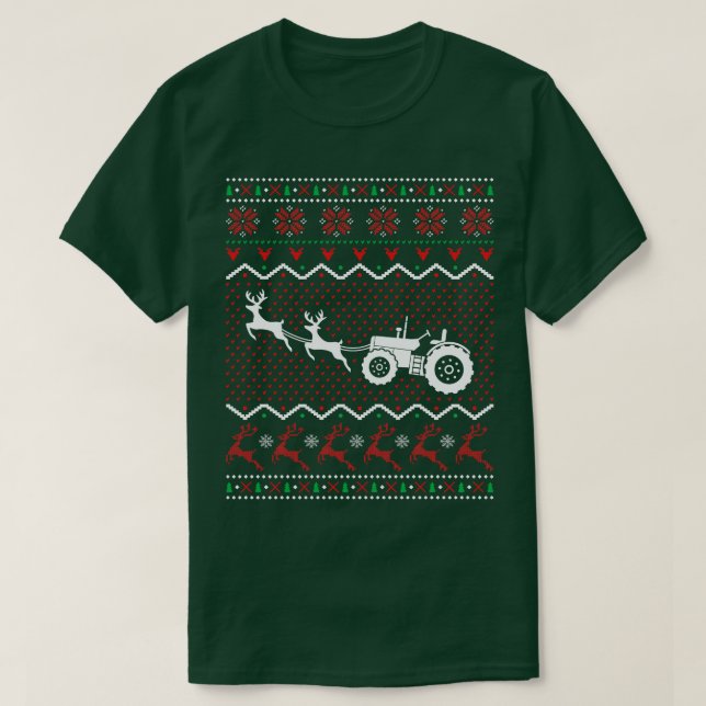 T-shirt Tracteur Vilain Noël (Design devant)