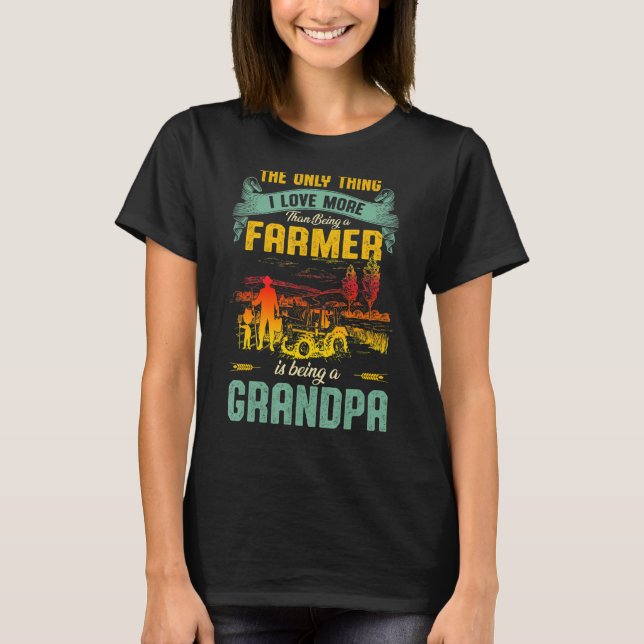 T-shirt Tracteur vintage Agricole Grand-Père Dit Pour L'Ag (Devant)