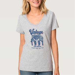 T-shirt Tracteur Vintage Fête D'anniversaire D'agriculteur