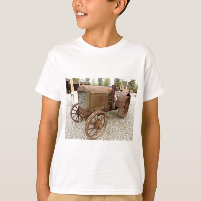 T-shirt tracteur vintage rouillé (Devant)