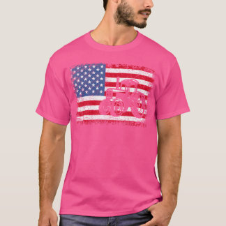 T-shirt Tracteurs agricoles Drapeau américain Patriotique