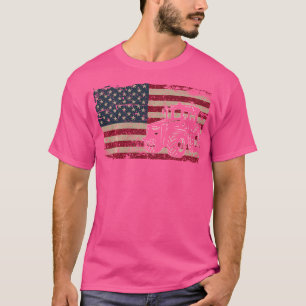 T-shirt Tracteurs agricoles Drapeau États-Unis Patriotique