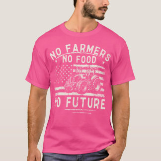 T-shirt Tracteurs Agricoles Drapeau Usa Pas De Paysans Pas