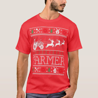 T-shirt Tracteurs agricoles mauvais Noël cadeaux de Noël