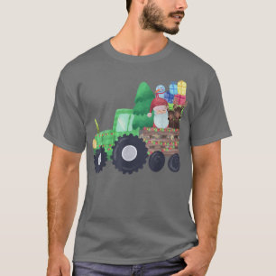 T-shirt Tracteurs Costume Père Noël Noël Drôle Reindeer Li