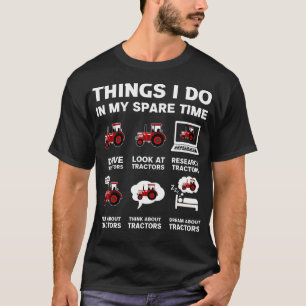 T-shirt Tracteurs Drôle Aime 6 Choses Que Je Fais Dans Mon