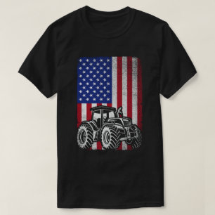 T-shirt Tracteurs Fermier Drapeau américain Agriculture pa
