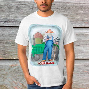 T-shirt Tractor Farmer Face