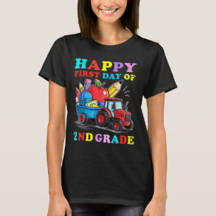 T-shirt Tractor heureux premier jour de 2e année retour à 