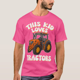 T-shirt Tractor Lover Farm Boys Girls This Kid Loves Tract