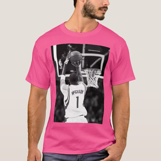 T-shirt Tracy Mcgrady - Blanc noir (Devant)