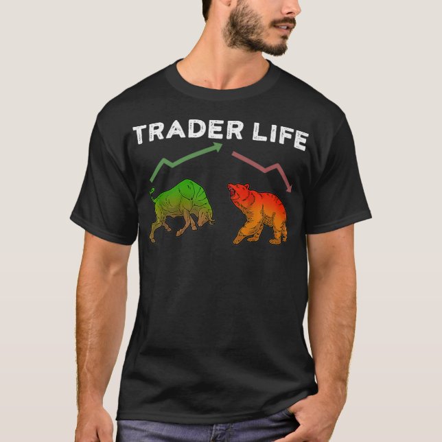 T-shirt Trader Gift Stock Trading Jour Trading Forex (Devant)