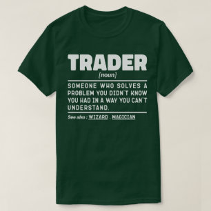 T-shirt Trader Noun Définition Stock Marché Cool employé