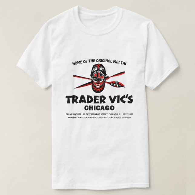 T-shirt Trader Vic's Restaurant, Chicago, Illinois (Design devant)