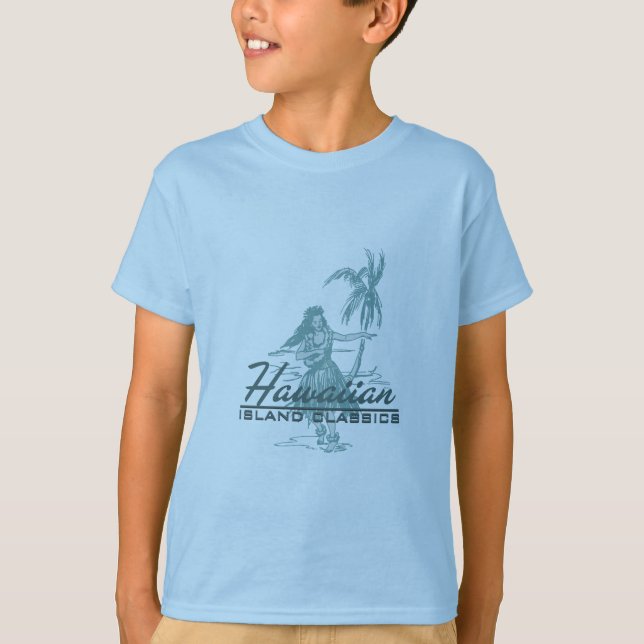 T-shirt Tradewinds Hawaiian Island Hula Girl (Devant)