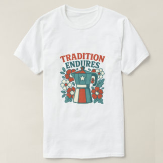 T-shirt Tradition café vintage Pot moka