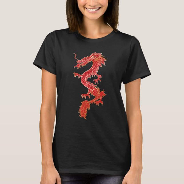 T-shirt Traditional Chinese Dragon Symbol Of Power and Str (Devant)