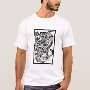 T-shirt traditionnel coréen d'illustration de