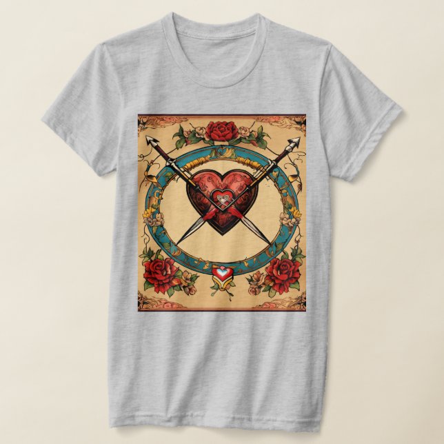 T-shirt traditionnel tatouage de Cupid (Poser)