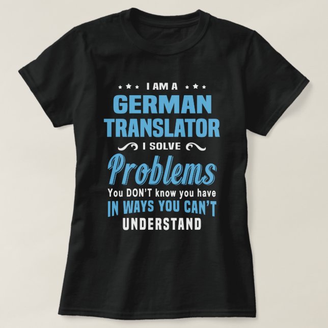 T-shirt Traducteur allemand (Design devant)