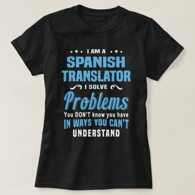 T-shirt Traducteur espagnol (Design devant)