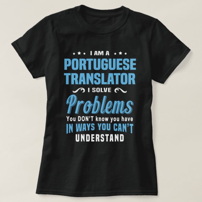 T-shirt Traducteur portugais (Design devant)