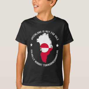 T-shirt Traduction du drapeau danois Le Groenland n'est pa