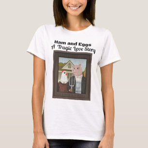 T-shirt Tragédie du cochon et de l'hen A Vegan