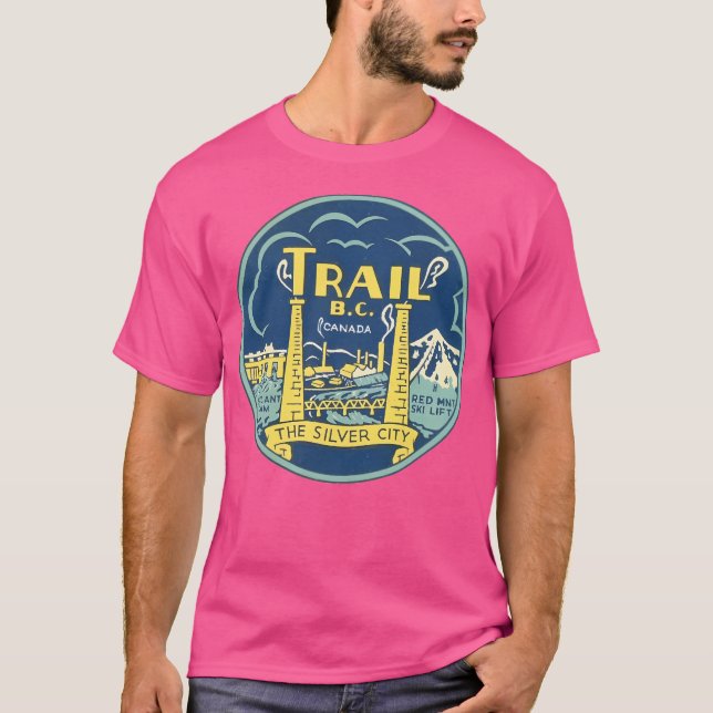 T-shirt Trail Colombie-Britannique Vintage voyage Decal (Devant)