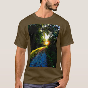 T-shirt Trail dans le coucher du soleil