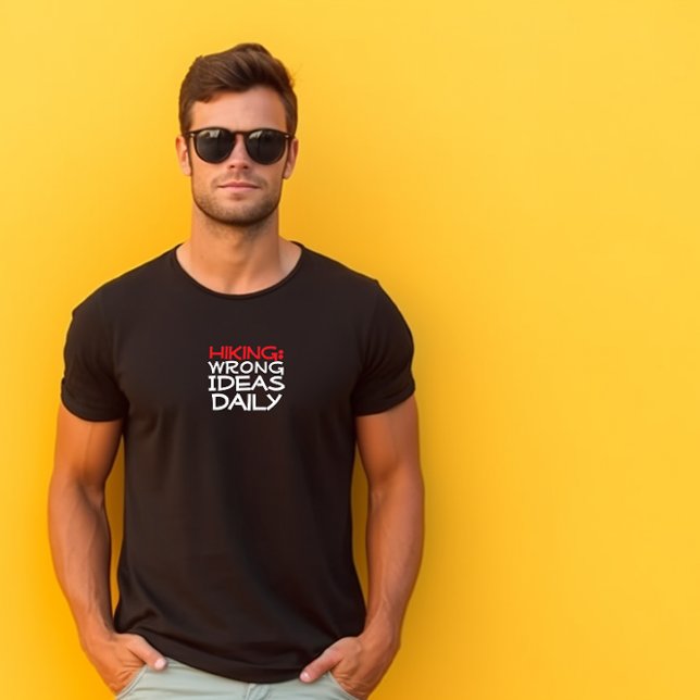 T-shirt Trail Hiking camping humor black red (Créateur téléchargé)