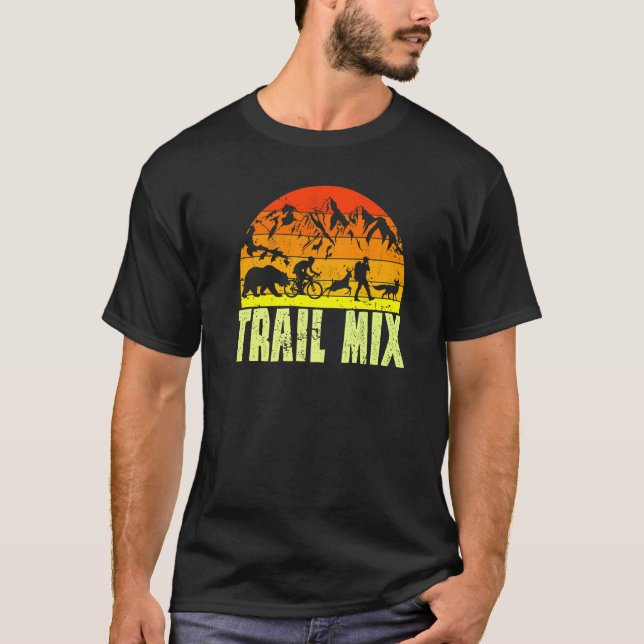T-shirt Trail Mix Outdoors Camping Vélo Chasse Engin (Devant)
