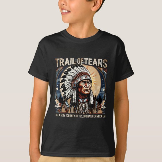 T-shirt Trail Of Tears Memorial Amérindien (Devant)