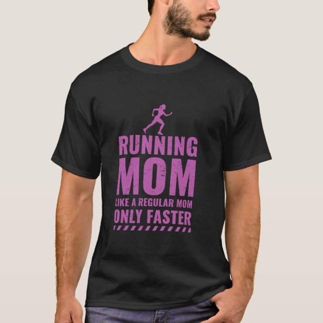 T-shirt Trail Runner Funny Fitness Runner Marathon Maman M (Devant)